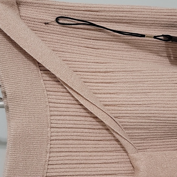 NWT pink midi skirt with metallic threads - Picture 4 of 5